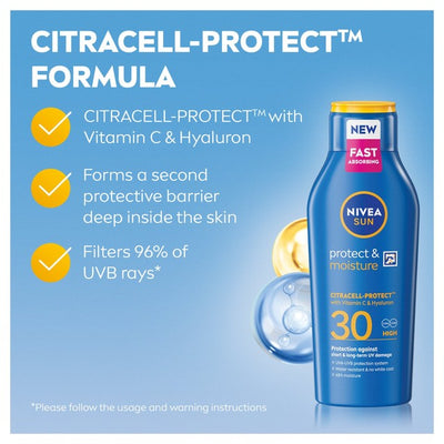 M&S Nivea Sun Protect & Moisture Lotion SPF30 400ml- Kjøp online hos McGrocer