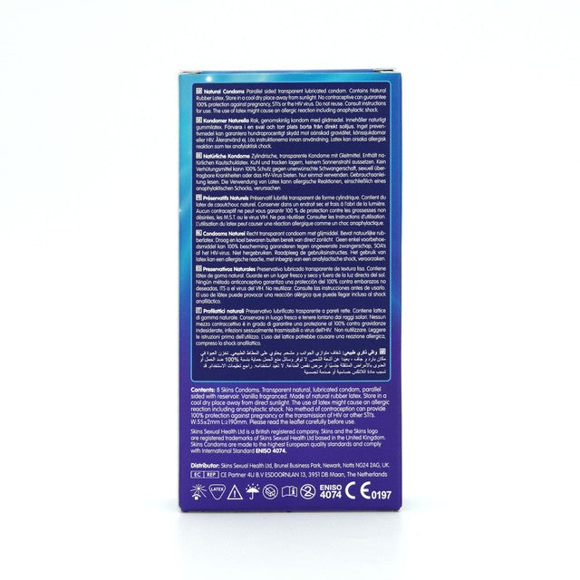 Skins Natural Condoms latex vanilla scent, UK version