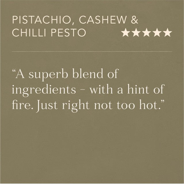 Pasta Evangelists Pistachio Cashew & Chilli Pesto 150g, imported from the UK