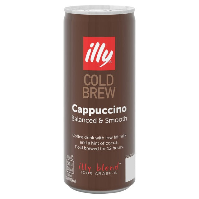 Illy Cold Brew Cappuccino 250ml, UK version