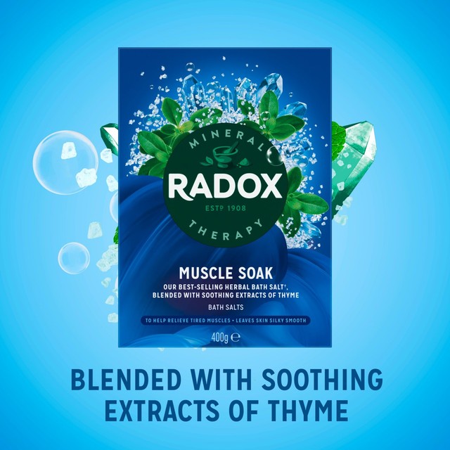 Radox muscle soak herbal bath salts 400g, imported from the UK