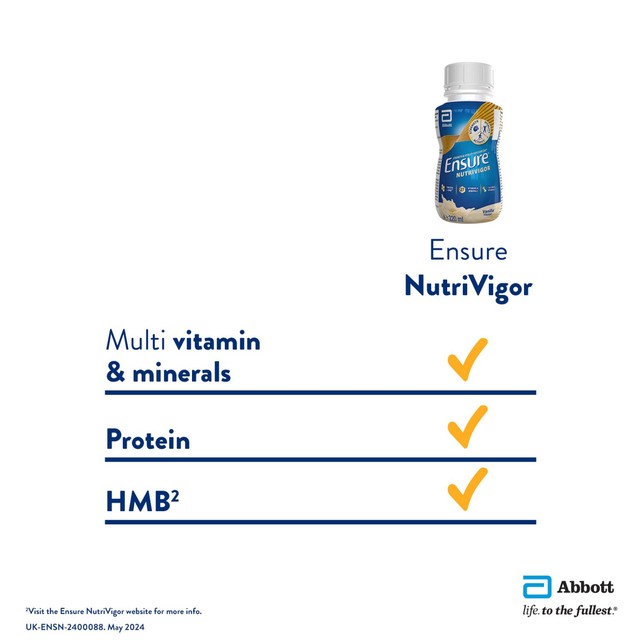Ensure NutriVigor Vanilla nutritional ready to drink shake 220ml (British brand)