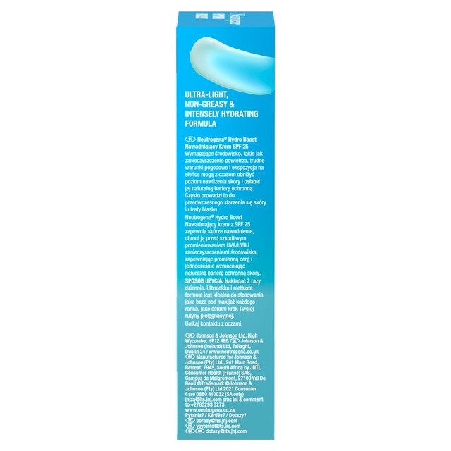 Neutrogena Hydro Boost Hydrating Lotion SPF 25 50ml, imported from the UK
