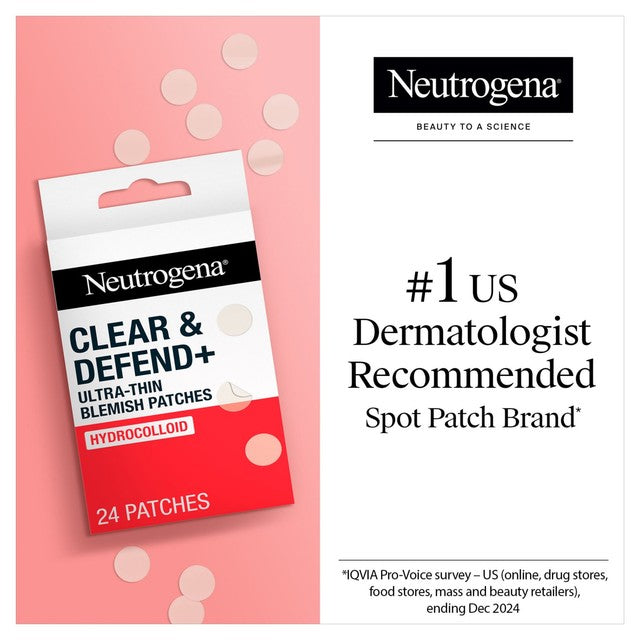 Neutrogena Ultra-Thin Blemish Patches 24 Patches, imported from the UK