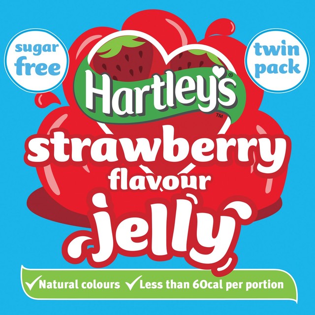 Hartley's strawberry jelly crystals 23g, UK version