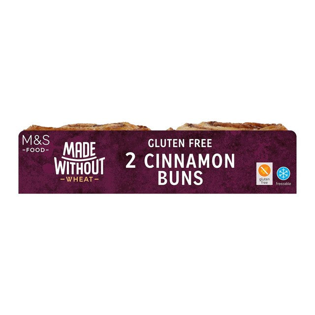 M&S Made Without Wheat Cinnamon Buns 2 Pack, imported from the UK