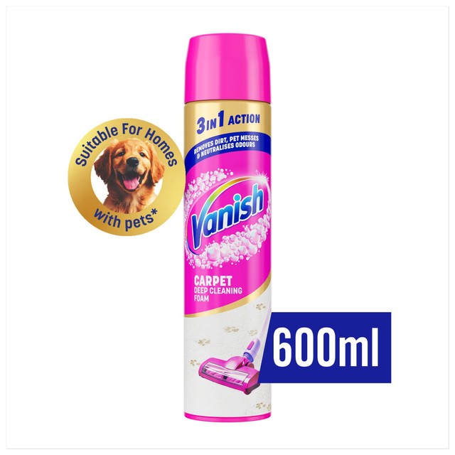 Vanish Gold Upholstery Carpet Cleaner Foam 600ml (British brand)