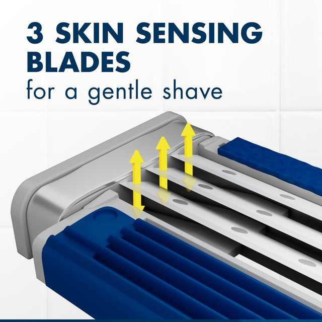 Gillette Blue 3 Smooth Disposable Razors 4 Pack, UK version