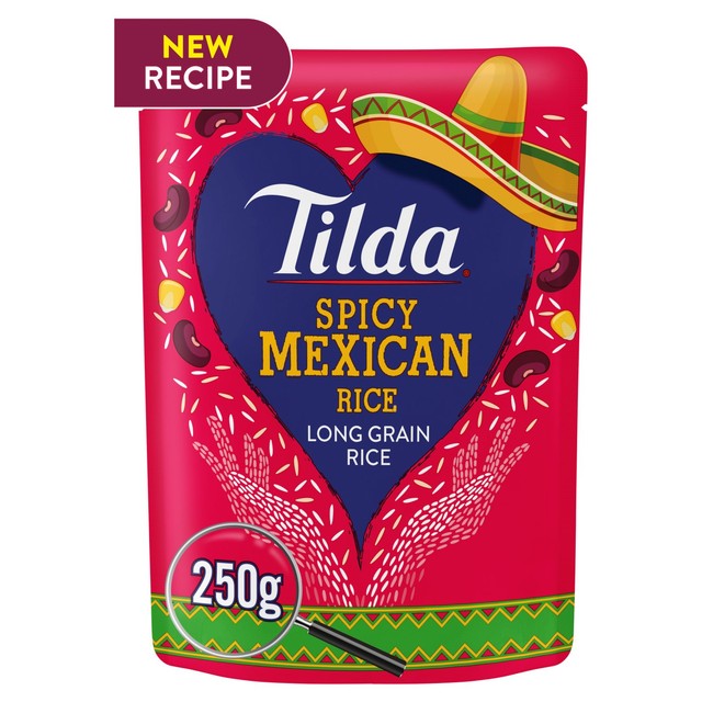 Tilda Spicy Mexican Microwave Rice 250g (British brand)