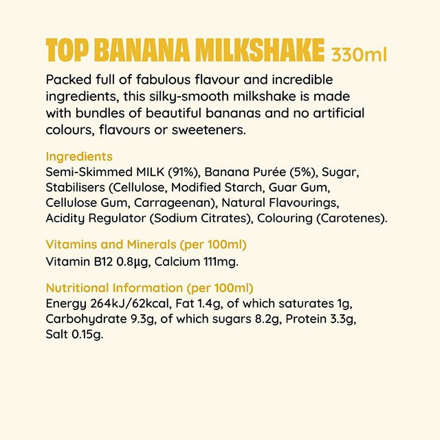 Shaken Udder banana milkshake 330ml (British brand)