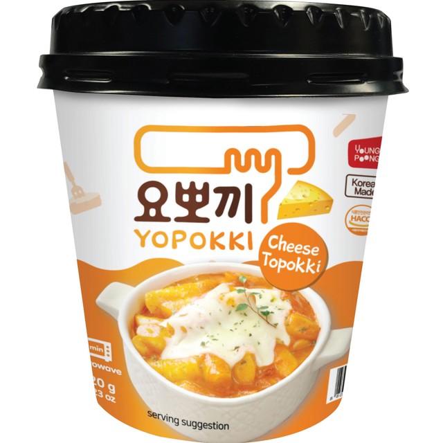 Young Poong Cheese Topokki instant rice cake 120g (British brand)