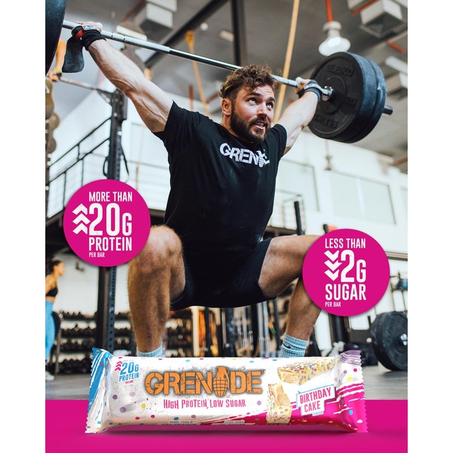 Grenade birthday cake protein bar 60g, UK version