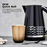 Tower Solitaire kettle 1.5L black, UK version