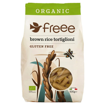 Doves Farm Freee Gluten Free Organic Brown Rice Tortiglioni Pasta 500g