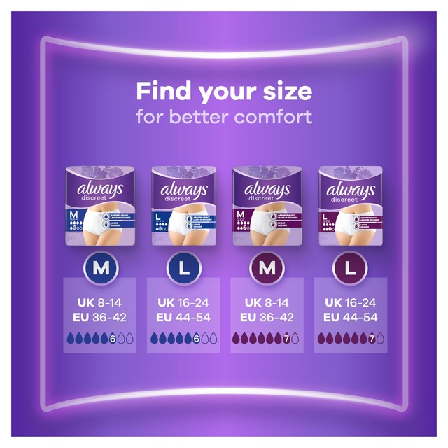 Always Discreet Incontinence Pants L - British product
