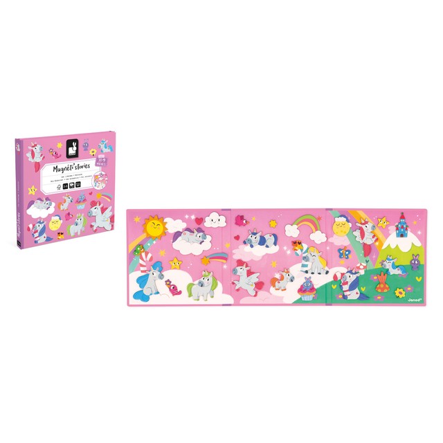 Janod Unicorn magnetic book 18cm, imported from the UK
