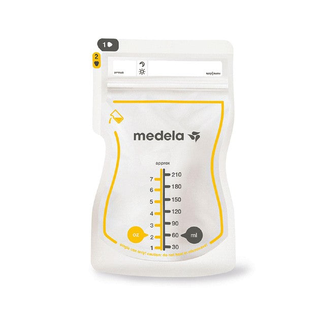 Medela Easy Pour Breastmilk Storage Bags 50 Pack 210ml, imported from the UK