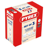 Pyrex mixing bowl set glass 3 pack 2.3L (British brand)