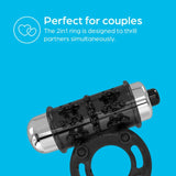 So Divine 2-in-1 vibrating cock ring with bullet vibrator set (British brand)