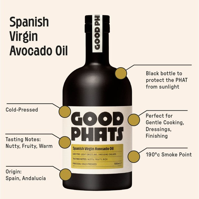 Good Phats Virgin Avocado Oil 500ml cold-pressed, UK version