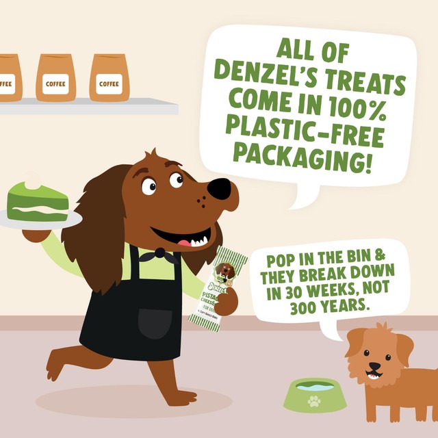Denzel's pistachio cheesecake soft-baked dog treat bars 60g - British product