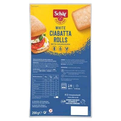 Glutenfreie Weizenfreie Sauerteig-Ciabatta-Brötchen 4er-Pack
