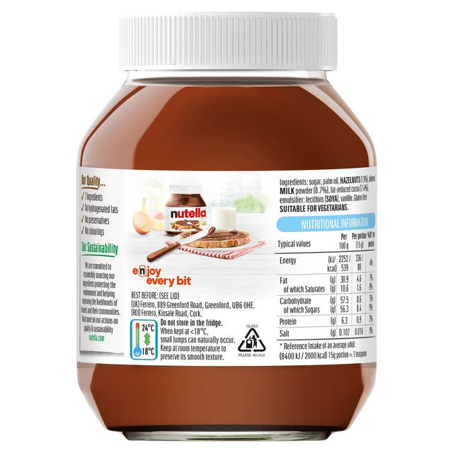 Nutella hazelnut chocolate spread 1kg, imported from the UK