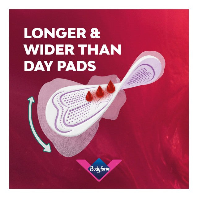 Bodyform Ultimate Ultra Night sanitary towels 8 per pack - British product