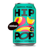 Hip Pop Tropical Peach sparkling fruit drink 4 x 330ml cans, UK version
