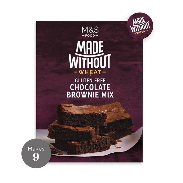 M&S chocolate brownie mix box, gluten free, imported from the UK