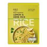 M&S Lemon & Herb Microwave Rice pouch (British brand)