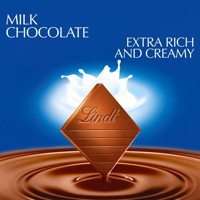 Lindt extra creamy milk chocolate bar 100g, UK version