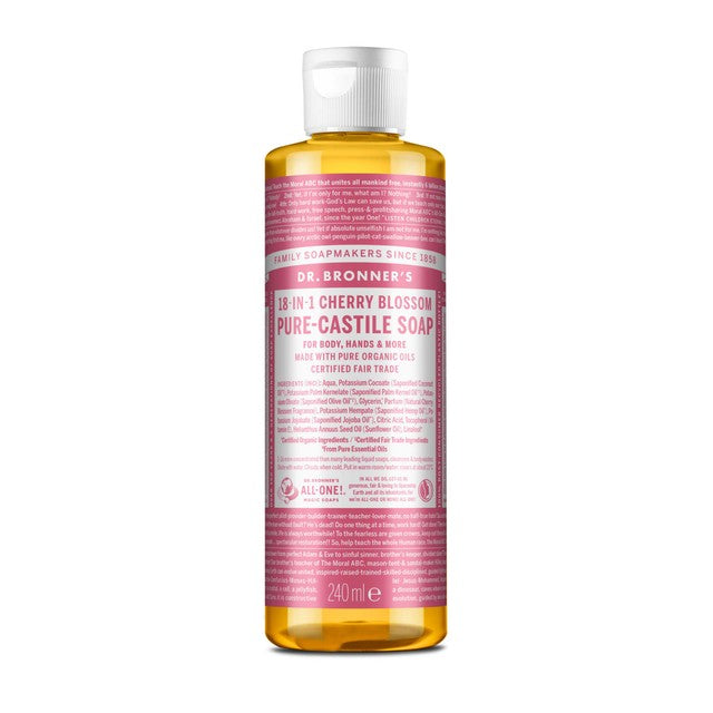 Dr Bronner cherry blossom castile liquid soap 240ml - British product