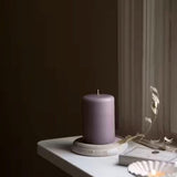 Liljeholmens pressed pillar stearin candle mallow 68x100mm - British product