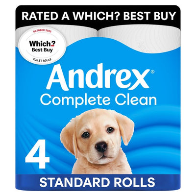 Andrex Complete Clean 2-lagiges Toilettenpapier 4 Rollen