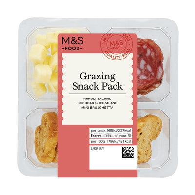 M&S M&S Grazing Snack Pack med Ost og Salami 55g- Kjøp online hos McGrocer