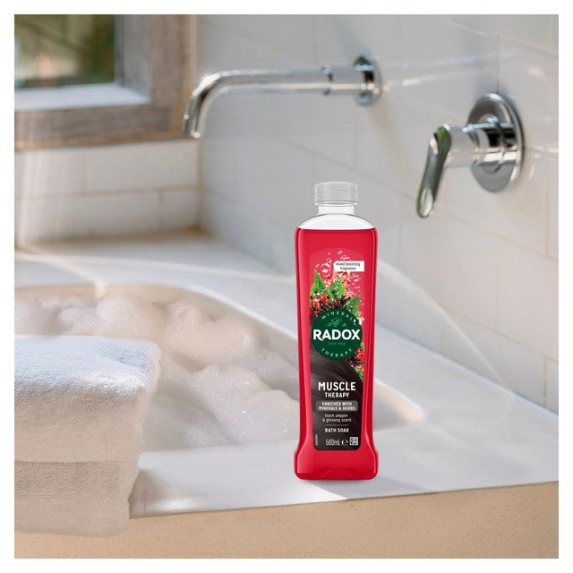 Radox Muscle Therapy Bath Soak 500ml, imported from the UK
