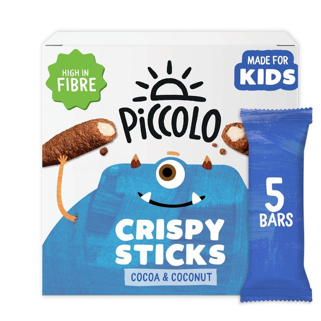 Piccolo cocoa coconut crispy sticks 5 x 25g pack, imported from the UK