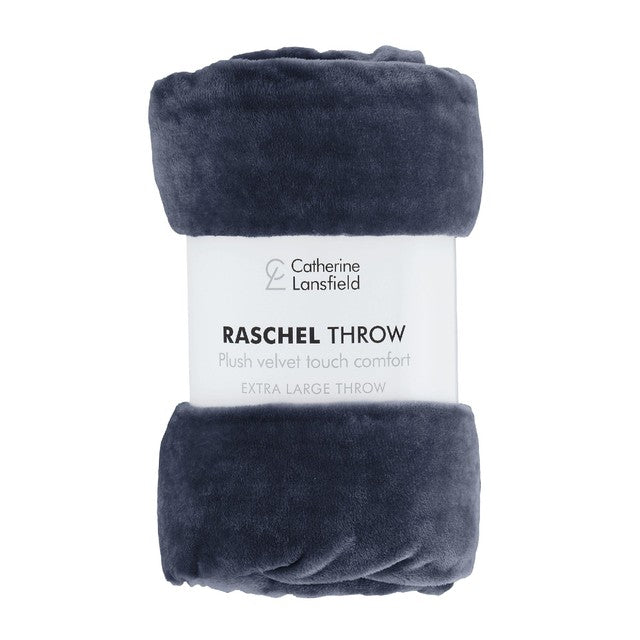Catherine Lansfield raschel throw navy 130x170cm, UK version
