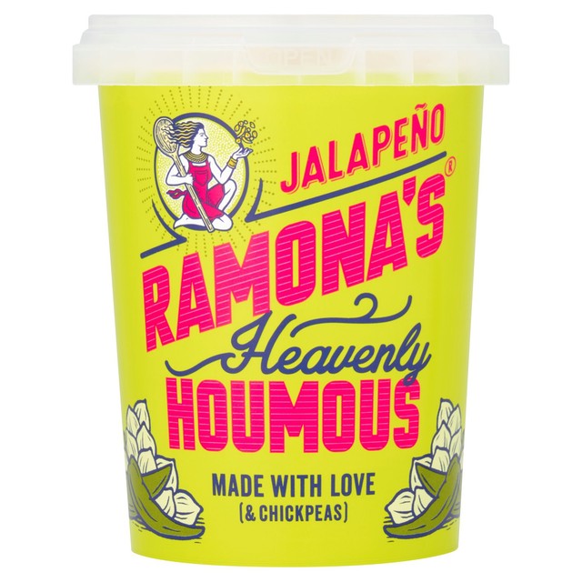 Ramona's Kitchen jalapeno houmous 500g, imported from the UK