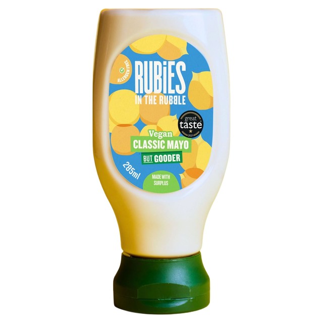Rubies in the Rubble classic vegan mayonnaise 285ml, imported from the UK