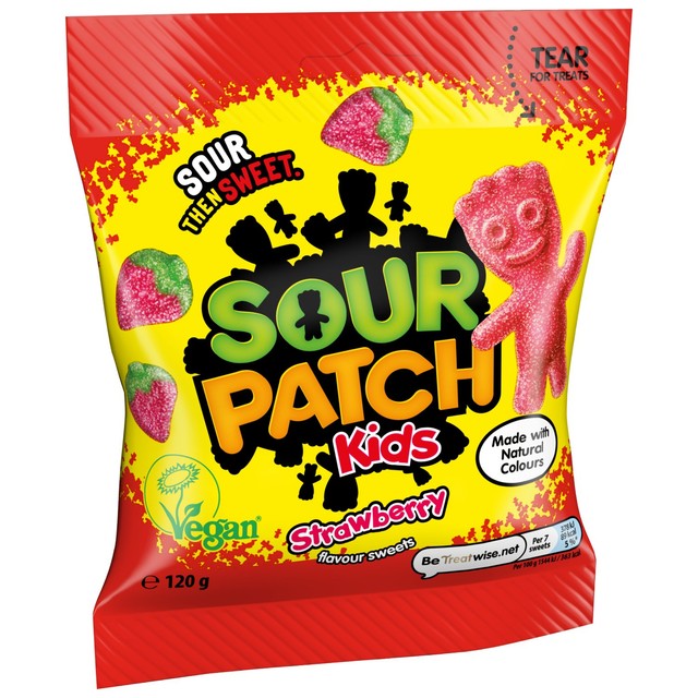 Sour Patch Kids Strawberry fruit gums 120g (British brand)