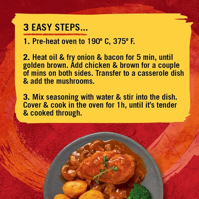 Schwartz Coq au Vin recipe mix 35g (British brand)