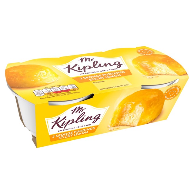Mr Kipling Lemon Sponge Pudding 2x100g, imported from the UK
