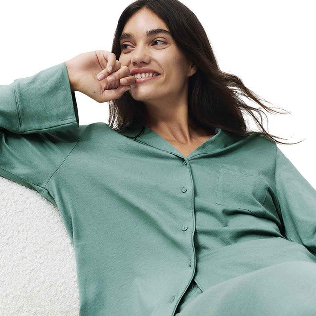 M&S Women's Pyjama Set Green Size S, imported from the UK