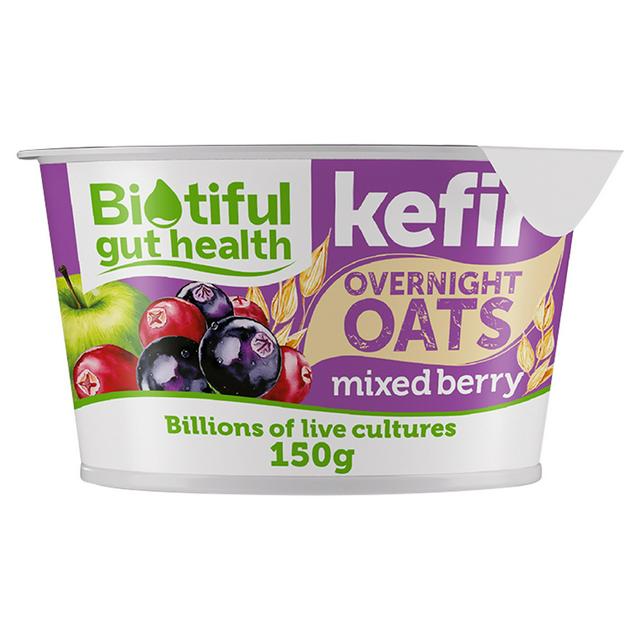 Biotiful Gut Health Kefir Overnight Oats Mixed Berry 150g