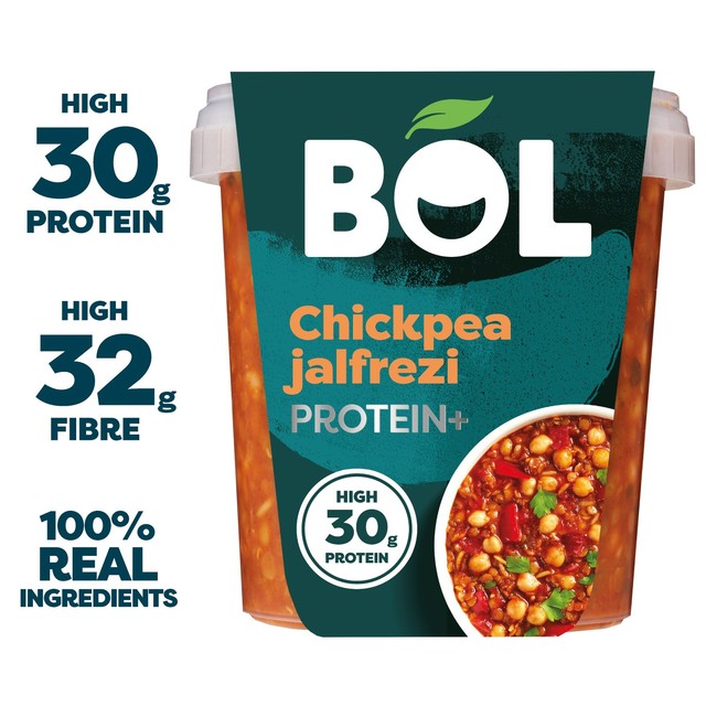 BOL Chickpea Jalfrezi Power Pot Protein+ curry meal 450g - British product