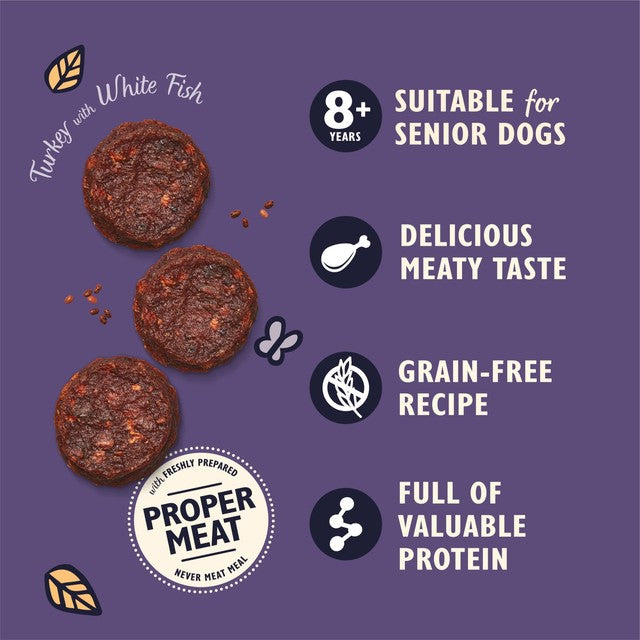 Lily's Kitchen Senior Dog Treats with turkey and white fish 70g, UK version