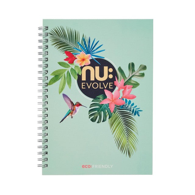 Nuco Tropical Green A5 Wiro Notebook 160 pages, imported from the UK
