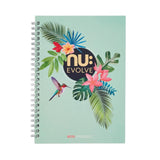 Nuco Tropical Green A5 Wiro Notebook 160 pages, imported from the UK